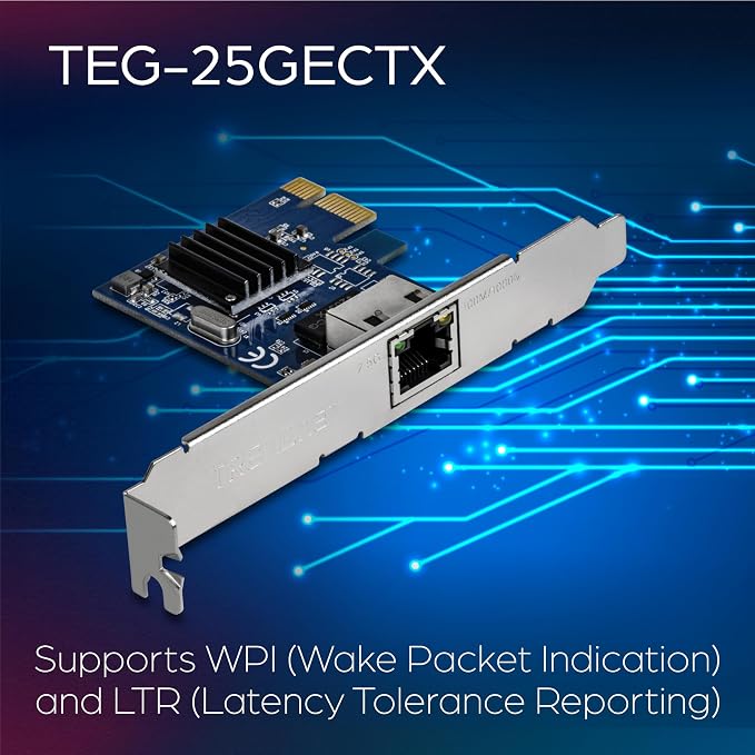 TRENDnet 2.5GBase-T PCIe Network Adapter, TEG-25GECTX, Converts a PCIe 2.0 or - Image 9
