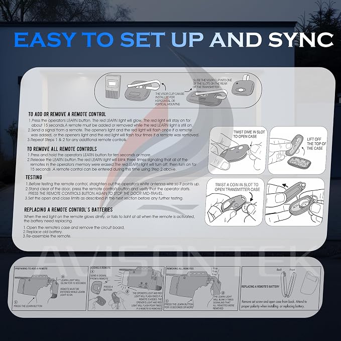 Avisontek 3-Pack for Linear Garage Door Opener Remote MCT-3 Megacode, LD033 - Image 9