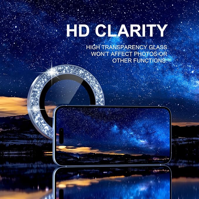 Choiche Compatible for iPhone 17 Camera Lens Protector Bling, 9H Tempered Glass - Image 5
