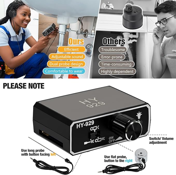 Underground Water Leak Detector Sensor, Audio Water Leakage Detection Monitor - Image 3
