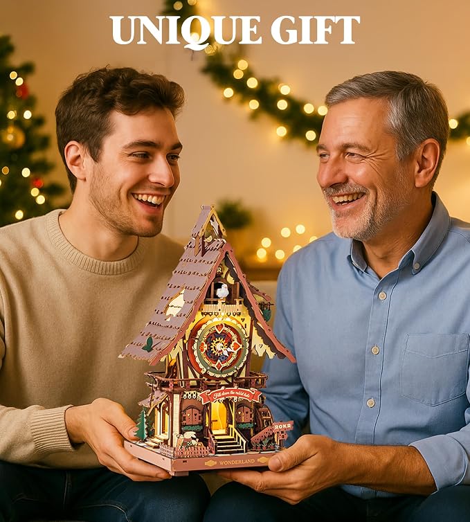 ROKR Cuckoo Clock Mechanical 3D Wooden Puzzle Kit - Image 7