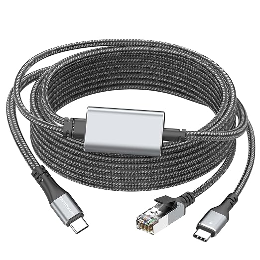 USB C to Ethernet Cable with Charging 6.6 Feet, USB-C Male 100W PD & Gigabit - Image 7