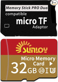 PSP Memory Stick Adapter with 32GB Micro SD Card, Micro SD/SDHC/SDXC to Memory by SUNLOY