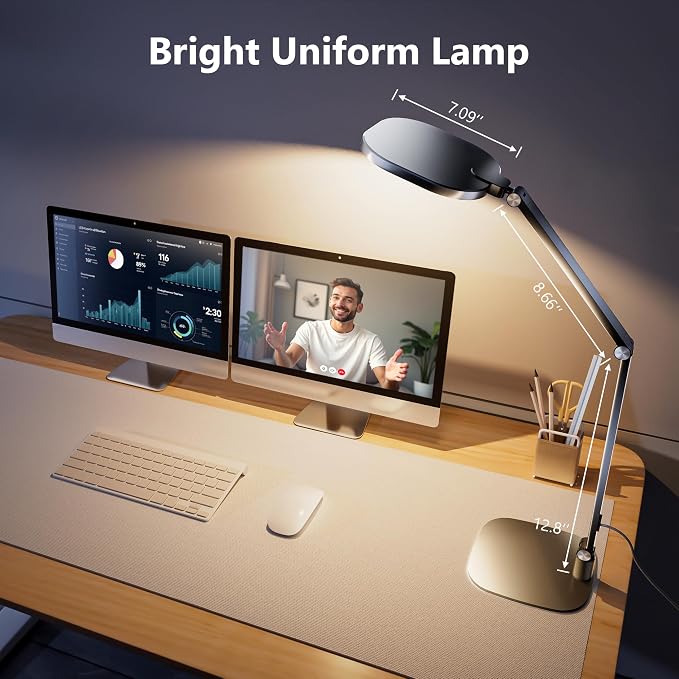 Desk Lamp for Home Office, 1200LM Computer Zoom Lighting - Image 7