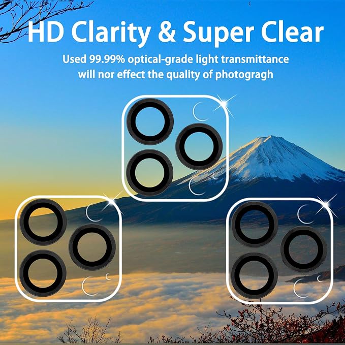 Dengduoduo 3 Pack Tempered Glass Camera Lens Protector - Image 3