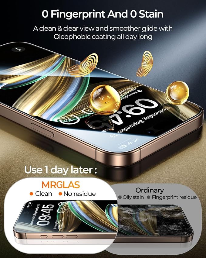 MRGLAS 4-Pack TOP 9H+ Glass for iPhone 15 Pro Screen Protector UNBREAK Tempered - Image 7
