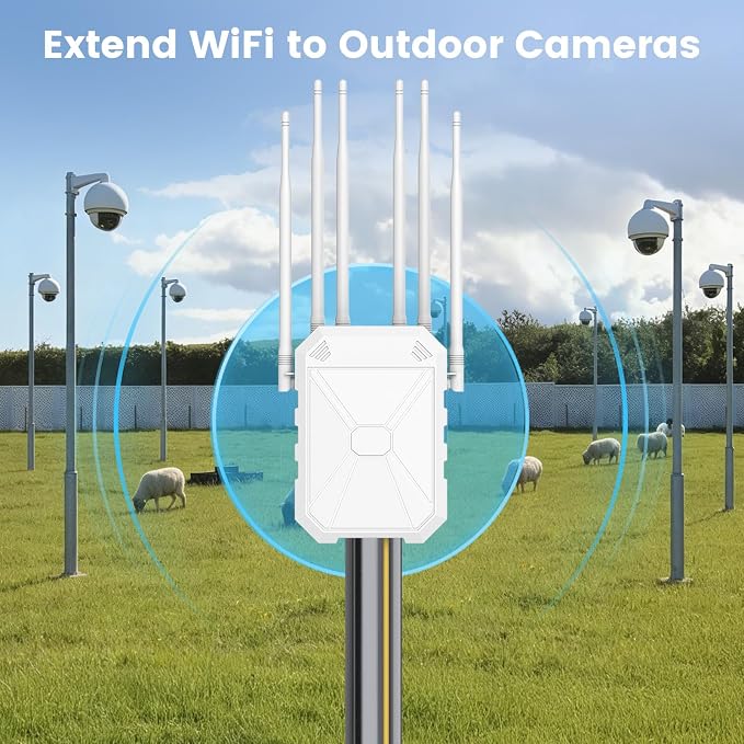 Outdoor WiFi Extender AC1200, Long Range WiFi Booster Signal Booster Outdoor - Image 7