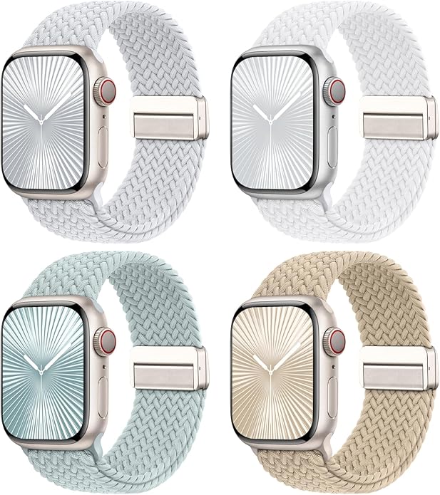 4 Pack Braided Stretchy Bands Compatible by Suitisbest