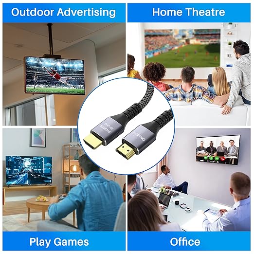 8K HDMI 2.1 Cable 10 FT, Real Certified 48Gbps Ultra High Speed HDMI® Cable - Image 6