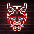 Kavaas Hannya Mask Neon Sign, Anime Japanese Neon Sign by Kavaas