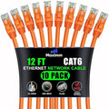 Maximm Cat 6 Ethernet Cable 12 ft by MaximmCable