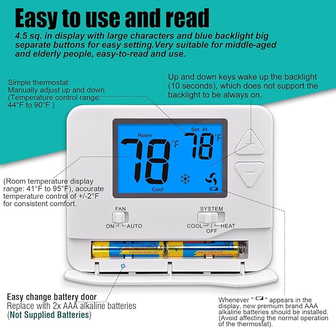 Suuwer Non-Programmable Thermostats - Image 6