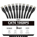 Jadaol Cat 6 Ethernet Cable 3ft 10-Pack, 10Gbps Support Cat8 Cat7 Network by Jadaol