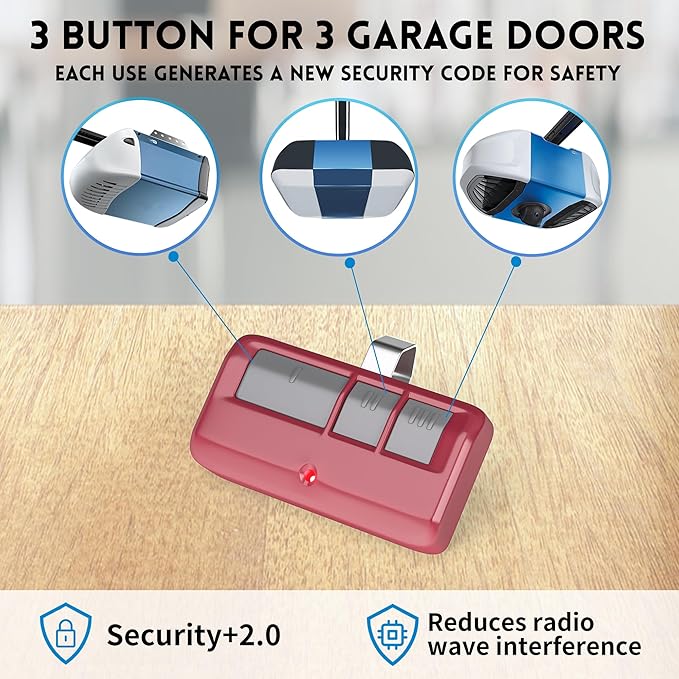 3 for Chamberlain LiftMaster Craftsman Garage Door Opener Remote 893LM 893Max - Image 5