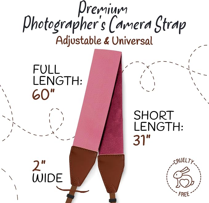 Art Tribute Camera Strap For Photographers Padded Universal Fit Neck Shoulder & - Image 5