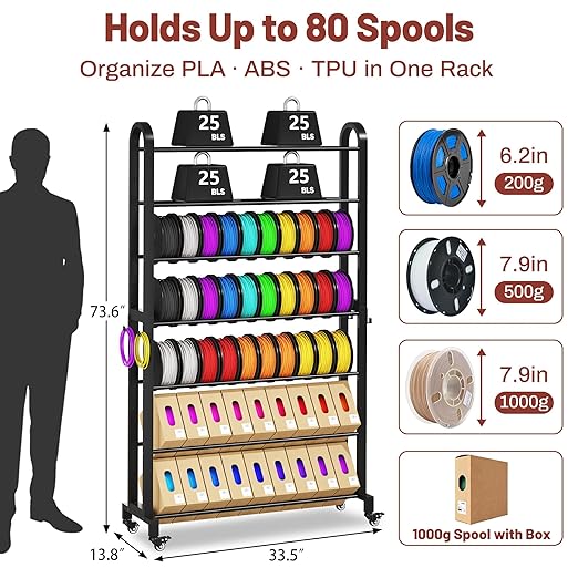 7-Tier 3D Printer Filament Storage Rack - Image 2