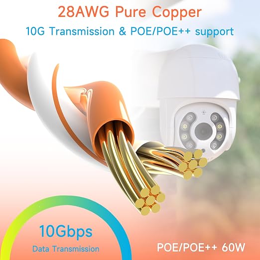 Cat6a Slim Ethernet Patch Cable 75ft Outdoor & Indoor, Flexible 10G Cat6 - Image 4