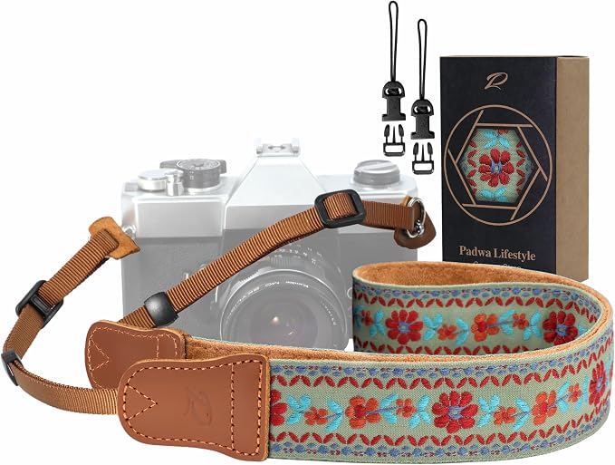 Padwa Lifestyle Embroidered Floral Camera Strap by PadwaLifestyleCameraStrap