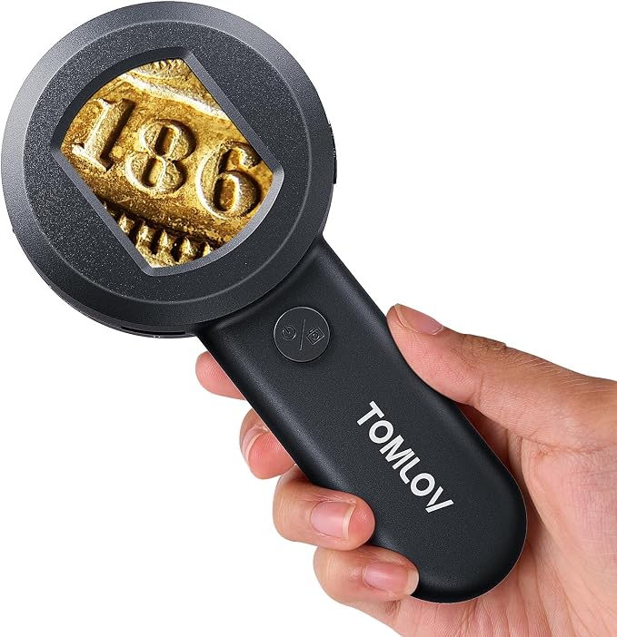 TOMLOV P10 Microscope for Adults Kids, Handheld Coin Magnifier by TOMLOV-MoreThanAMicroscope