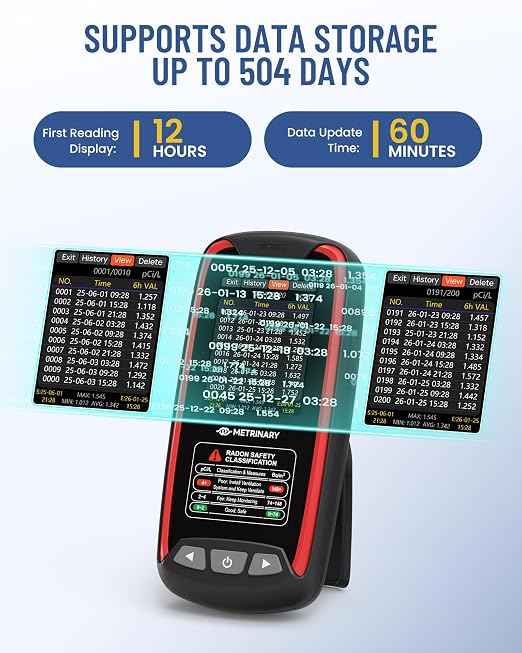 Radon Detector for Home, Rechargeable Radon Monitor - Image 4