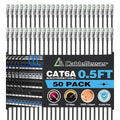 CableGeeker Patch Cables Cat6a 0.5ft Slim, Cat6 Ethernet Patch Cable 10G Support by CableGeeker