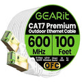 GEARit Cat7 Outdoor Ethernet Cable SFTP Shielded Foil Twisted Pair, Pure Copper by GEARit