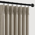 Memory Trained Pinch Pleated Curtains 90 Inches Long, Viral Linen Pinch Pleat by ANRODUO