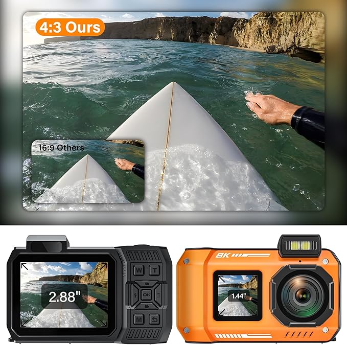 8K Underwater Camera, WiFi 33FT 70MP Waterproof Camera - Image 6