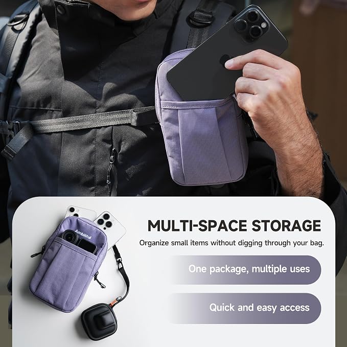 AMBITFUL Compact Sports Camera Bag, Shoulder Strap Storage Case, 3.94 x 1.57 x - Image 4