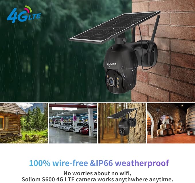 S600 4G LTE Security Camera Outdoor, Solar Powered Cellular Security Camera - Image 2
