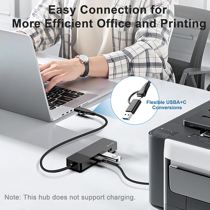 ALL-LUCKY USB to Ethernet Adapter, 4 in 1 USB C to Ethernet Adapter Hub - Image 6