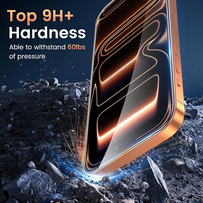 Fotbor Compatible for 3 Pack iPhone 17 Pro Max Screen Protector - Image 2