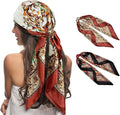 Senker Fashion 35" Head Scarf for Women, Pirate Costume Accessories Silk Red by SenkerFashion