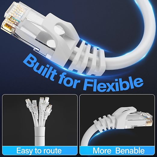 Cat6 Ethernet Cable 10Gbps 6 ft, UTP Ethernet Cable Cat 6, Flexible Bare Copper - Image 4