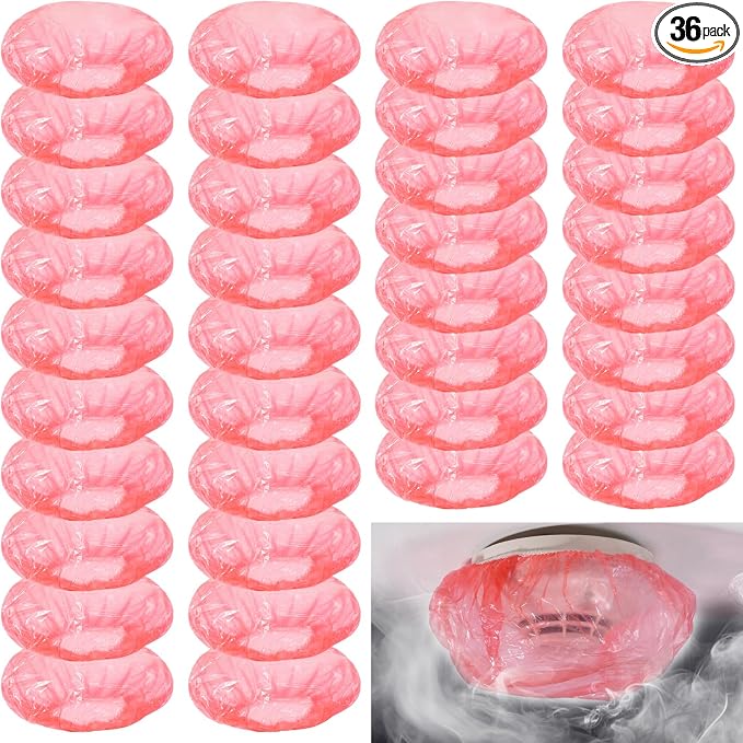 36 Pcs Red Thicken Plastic Smoke Detector Covers by Unknown