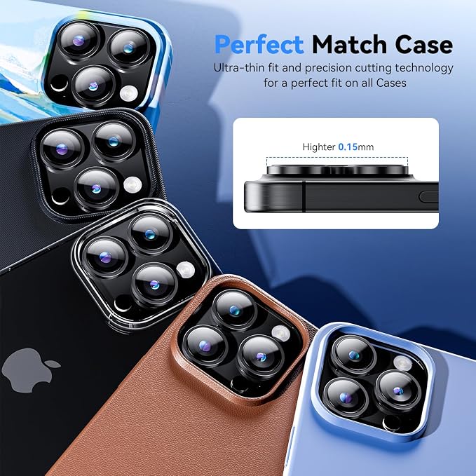 Hoerrye for iPhone 16 Pro Max/iPhone 16 Pro Camera Lens Protector - Image 6