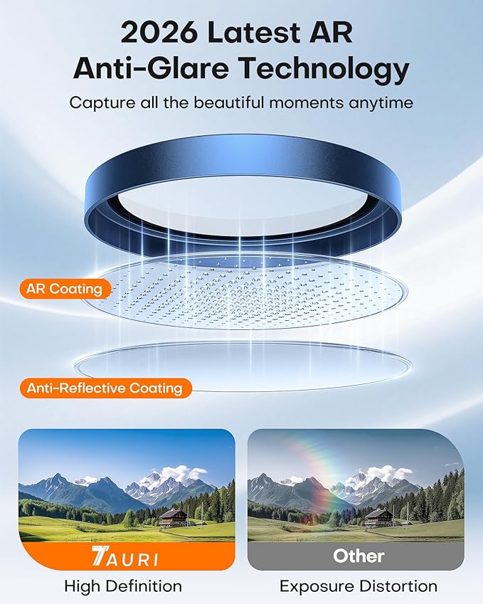 TAURI 2 Pack for iPhone 17 Pro Camera Lens Protector, Full Coverage - Image 2