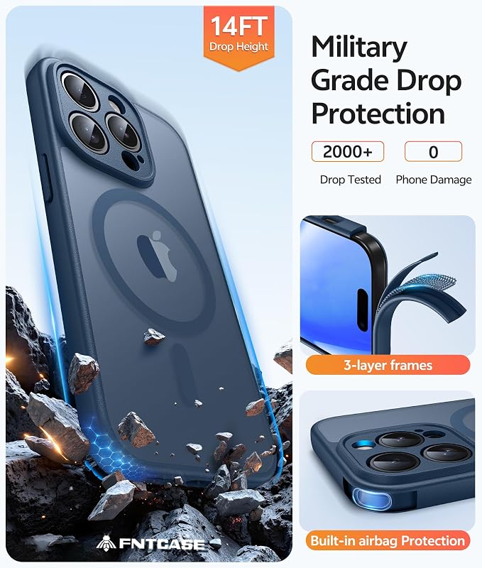 FNTCASE for iPhone 14 Pro Case: Translucent Matte Cases - Image 5