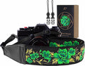 Padwa Lifestyle Green Rose Camera Strap by PadwaLifestyleCameraStrap