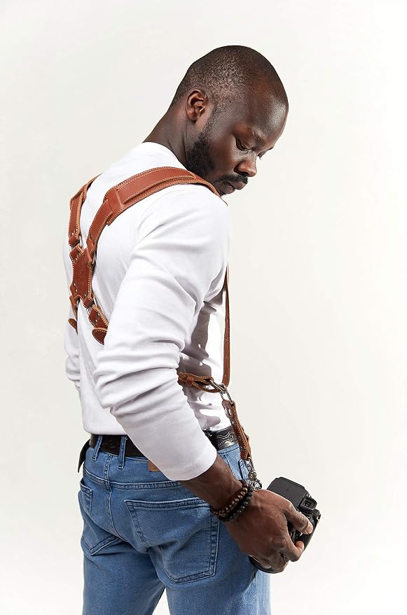 C Coiro Dual Camera Harness Shoulder Leather Camera Strap - Image 7