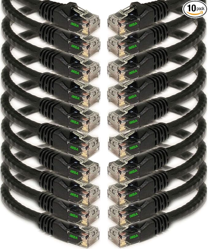 iMBAPrice 25' Cat5e Network Ethernet Patch Cable, 10 Pack by iMBAPrice