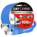CAT 6 Shielded Ethernet Cable 100 FT, Indoor High-Speed 10Gbps Snagless by AvesView