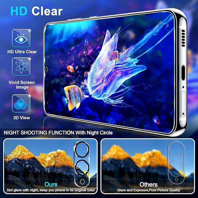 firtstnow 3 Pack for Samsung Galaxy S25 Edge Screen Protector Tempered Glass + - Image 3