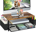 AUPSEN Wood Desk Organizers and Accessories, 2-Tier Computer Monitor Stand Riser by AUPSEN