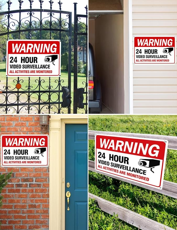 Video Surveillance Sign, Reflective and Waterproof Material 24 Hour - Image 5