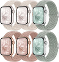 6 Pack Braided Stretchy Bands Compatible by KnossenWatchBand