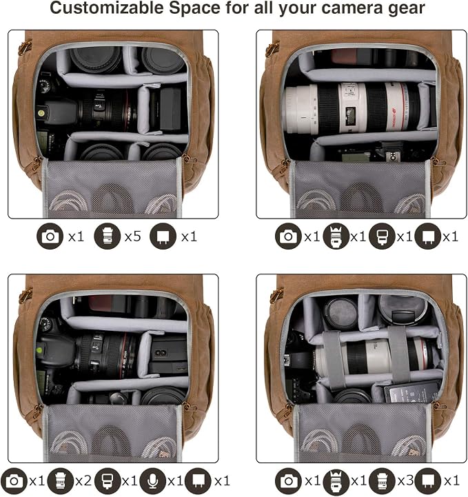 BAGSMART Camera Backpack, DSLR Camera Bag Backpacks - Image 3