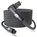 EMK 90 Degree Toslink Optical Cable 360 Degree Free-Rotating Plug Fiber Optic by EMK