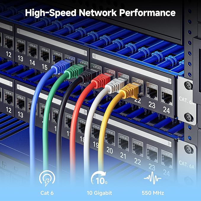 Cable Matters 1U 19-Inch 24-Port 10Gbps Cat6A Ethernet Patch Panel - Image 2