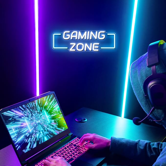 Kavaas Game Zone Neon Sign for Gameroom Wall Decor LED Light Signs - Image 3